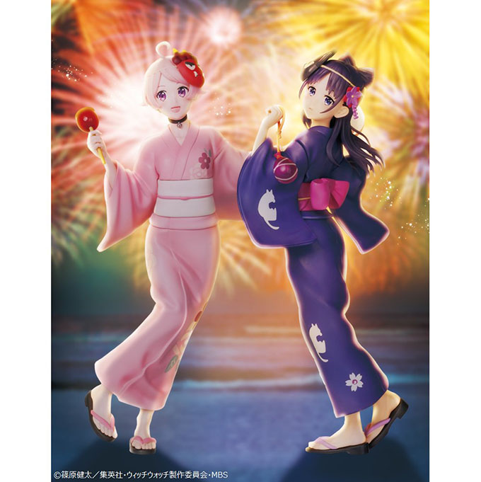「TVアニメ『ウィッチウォッチ』　浴衣フィギュア 若月ニコ」「TVアニメ『ウィッチウォッチ』　浴衣フィギュア 宮尾音夢」それぞれ入荷しました