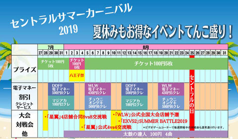 夏休みイベント「セントラルサマーカーニバル2019」開催